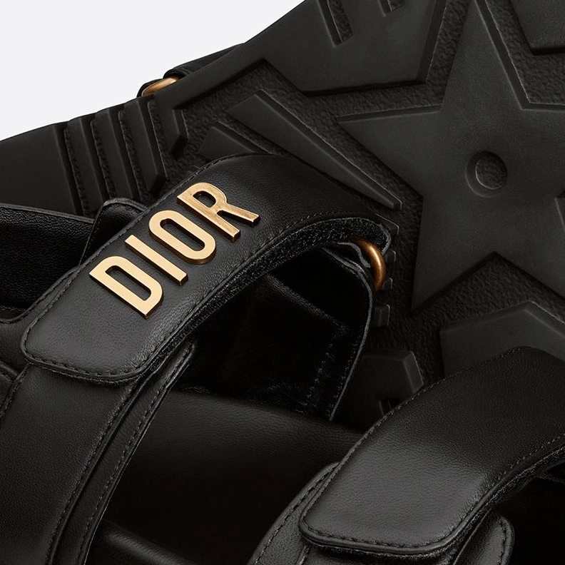 DailyWear 3011 DiorAct Sandals Women Calfskin Black