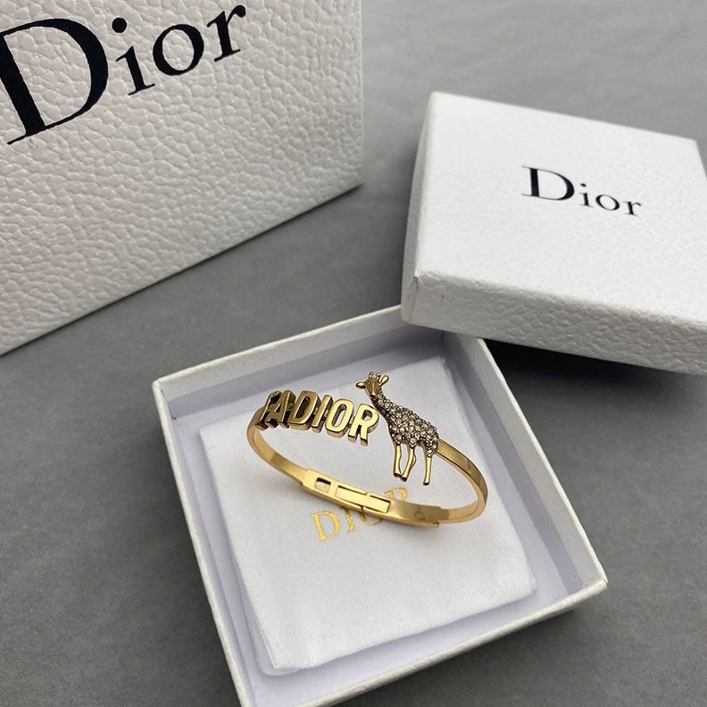 DailyWear 4365 J'Adior Little Deer Bracelet Metal and White Crystals Gold