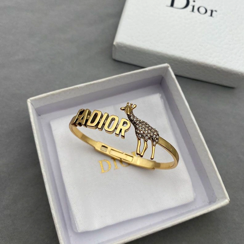 DailyWear 4365 J'Adior Little Deer Bracelet Metal and White Crystals Gold