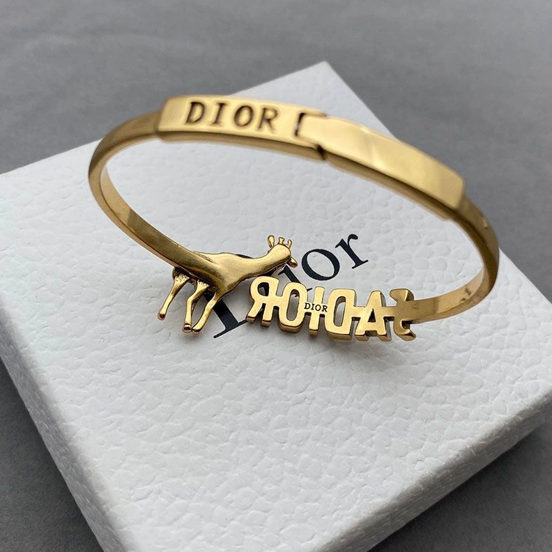 DailyWear 4365 J'Adior Little Deer Bracelet Metal and White Crystals Gold