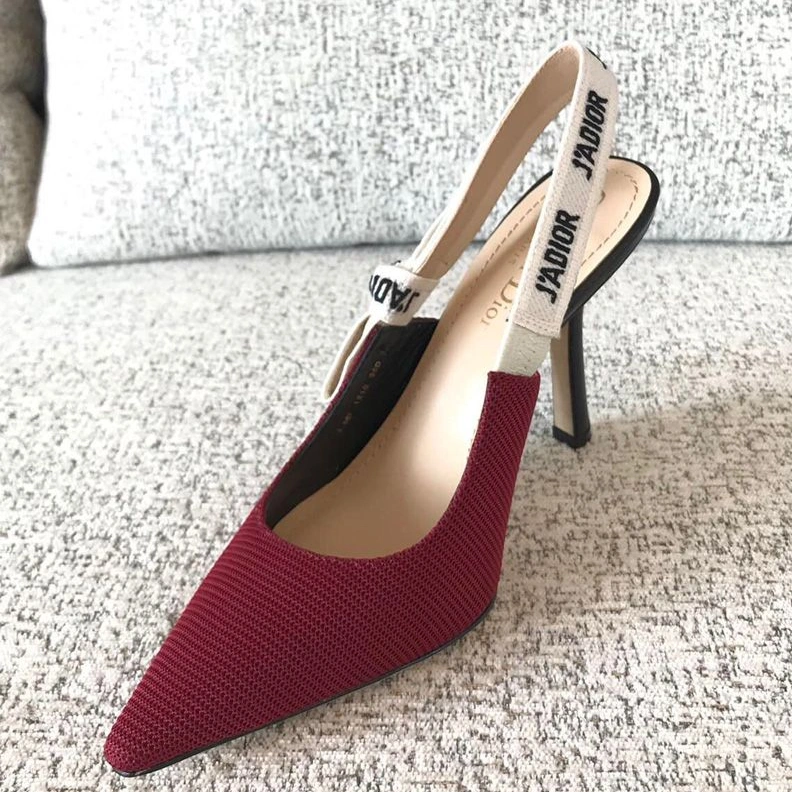 DailyWear 5398 J'Adior Slingback Pumps Women Technical Fabric Burgundy