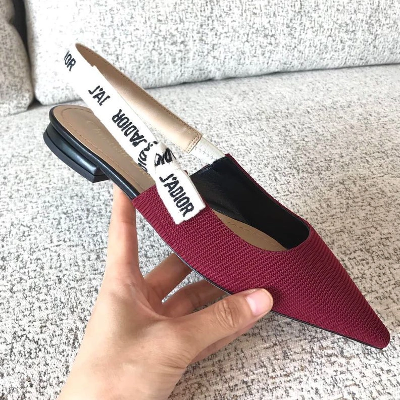 DailyWear 5398 J'Adior Slingback Pumps Women Technical Fabric Burgundy