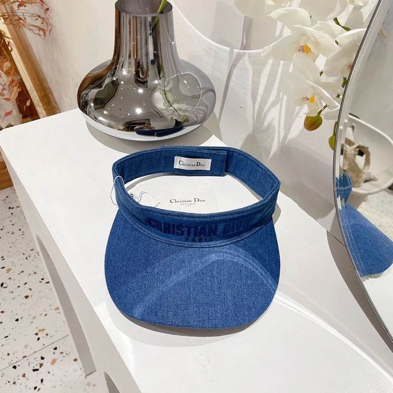 DailyWear 5862 Christian Dior Visor D-Oblique Motif Denim Blue