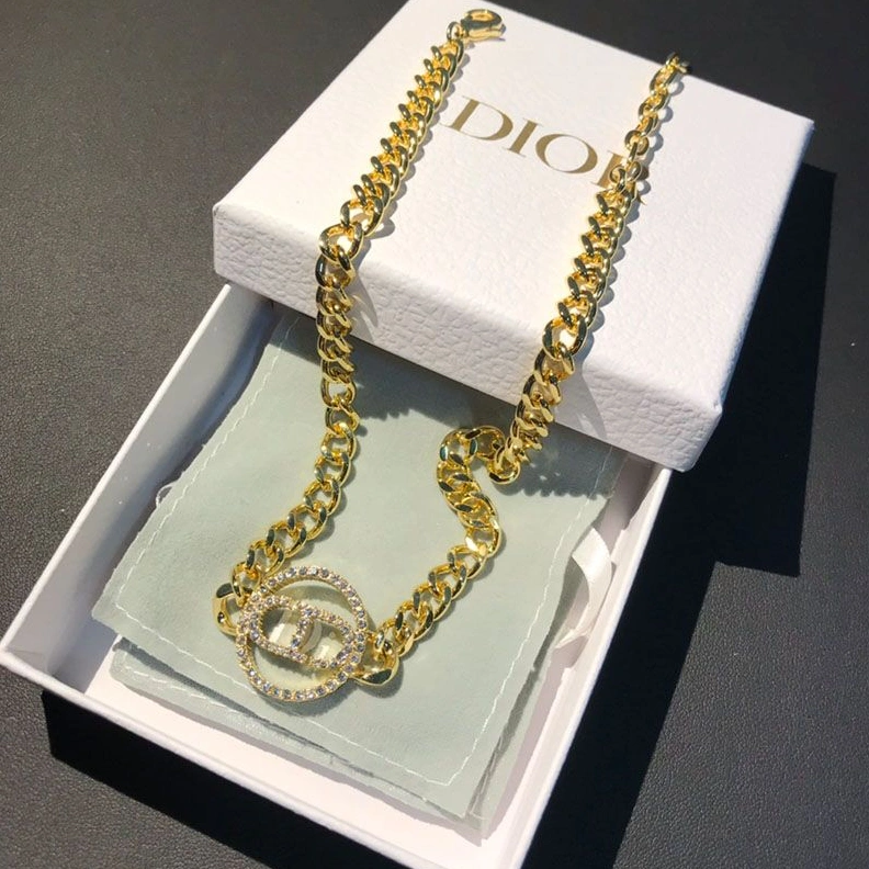 DailyWear 688 Dior 30 Montaigne Necklace Metal And Silver Crystals Gold