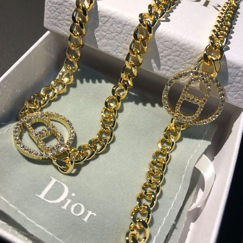 DailyWear 688 Dior 30 Montaigne Necklace Metal And Silver Crystals Gold