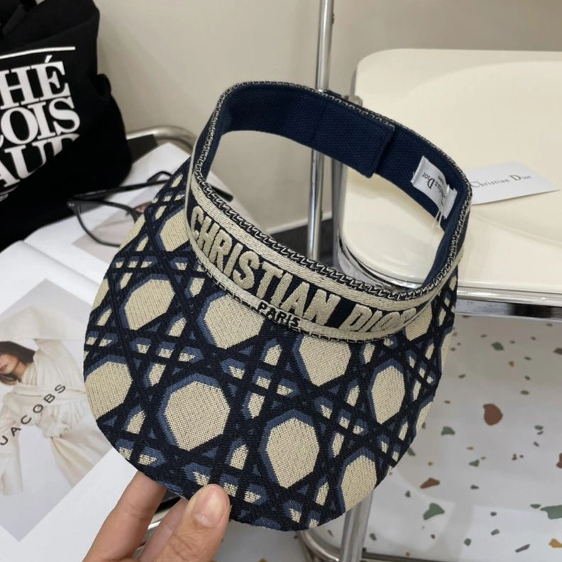 DailyWear 7110 Christian Dior Visor In Macrocannage Motif Cotton Blue