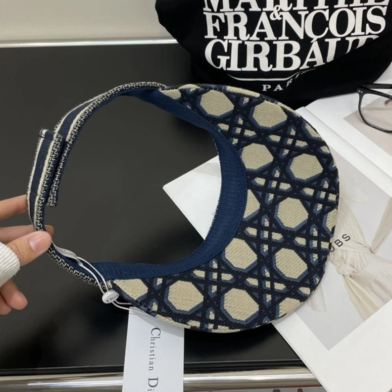 DailyWear 7110 Christian Dior Visor In Macrocannage Motif Cotton Blue
