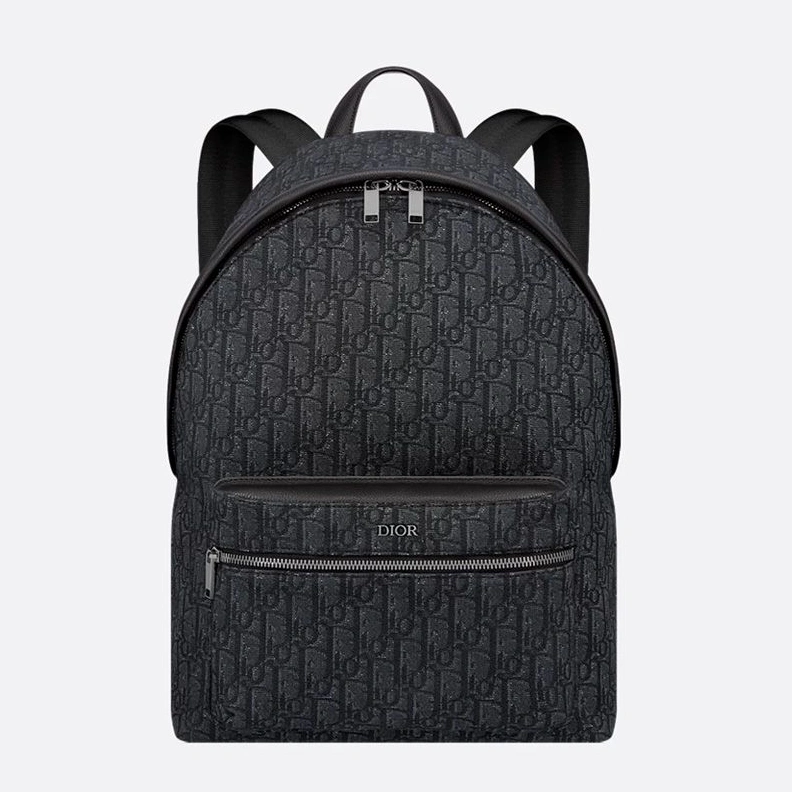 DailyWear 7312 Dior Rider Backpack In Oblique Motif Canvas Black