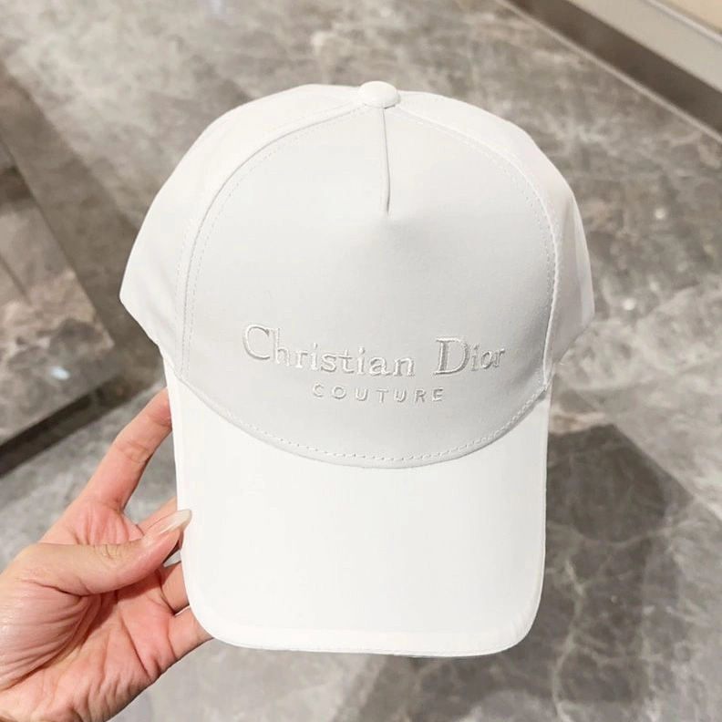DailyWear 8707 Dior Baseball Cap Christian Dior Couture Motif Cotton White
