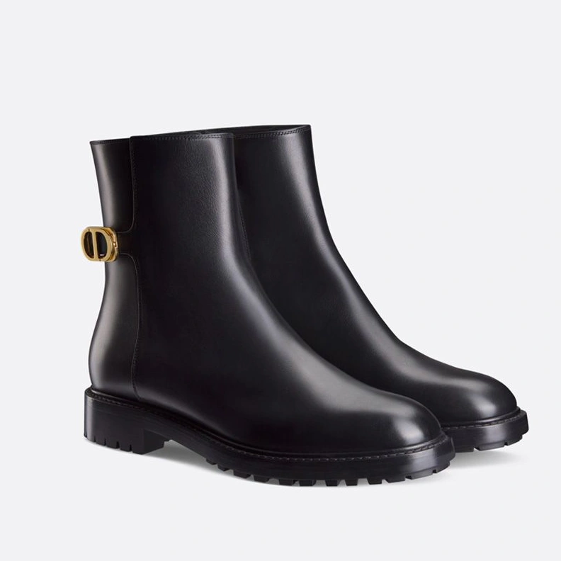 Dior 30 Montaigne Ankle Boots Women Calfskin Black TopPick 810