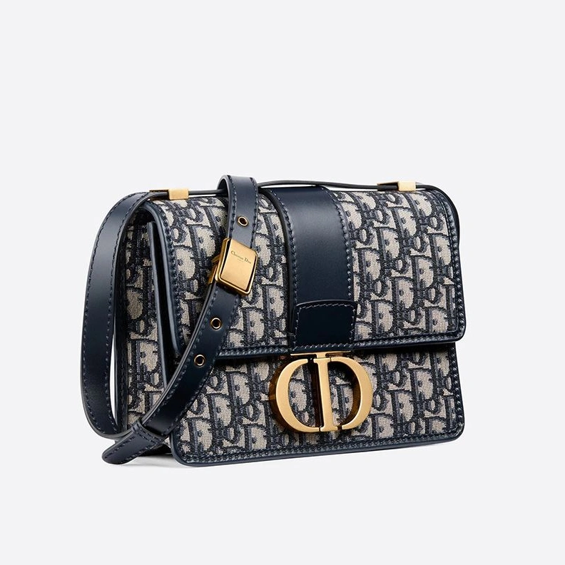 Dior 30 Montaigne Bag In Oblique Motif Canvas Blue GoAnywhere 2933