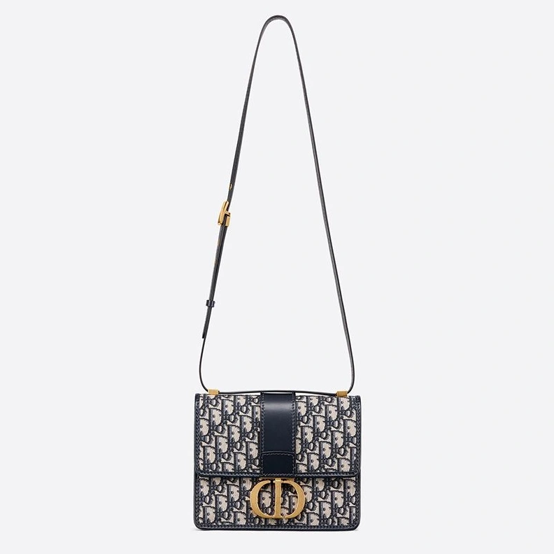 Dior 30 Montaigne Bag In Oblique Motif Canvas Blue GoAnywhere 2933