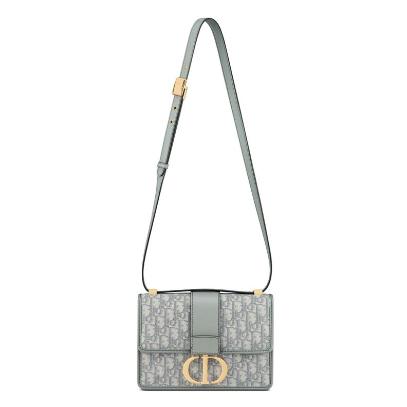 Dior 30 Montaigne Bag In Oblique Motif Canvas Grey Popular 1077