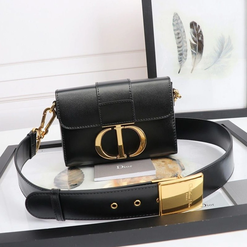 Dior 30 Montaigne Box Bag In Calfskin Black SportInspired 5463