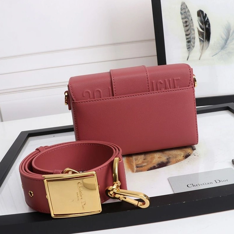 Dior 30 Montaigne Box Bag In Calfskin Rose DailyWear 295