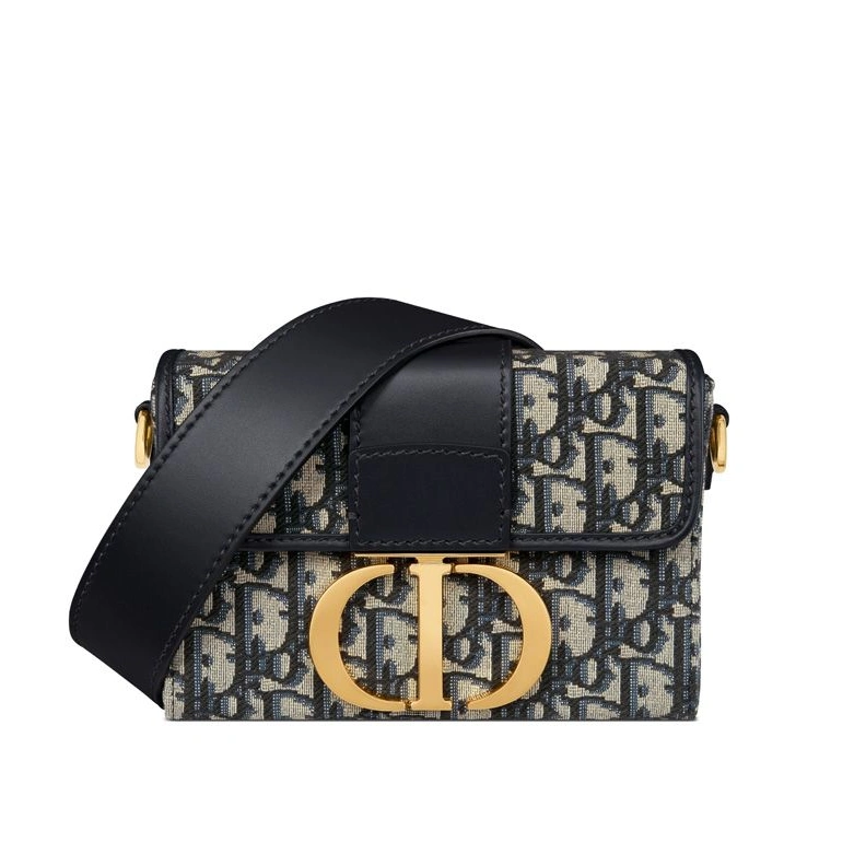 Dior 30 Montaigne Box Bag In Oblique Motif Canvas Blue BestValue 1700