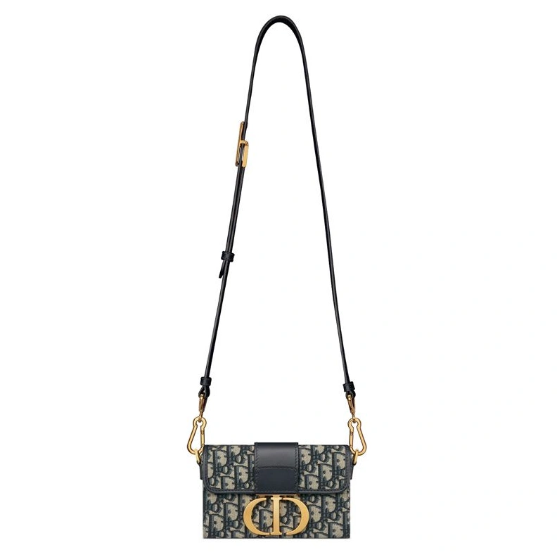 Dior 30 Montaigne Box Bag In Oblique Motif Canvas Blue BestValue 1700