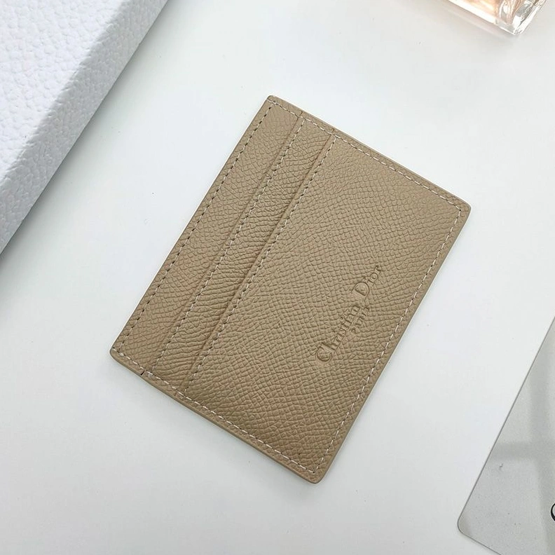 Dior 30 Montaigne Card Holder Grained Calfskin Khaki Popular 3107