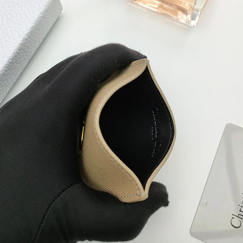 Dior 30 Montaigne Card Holder Grained Calfskin Khaki Popular 3107