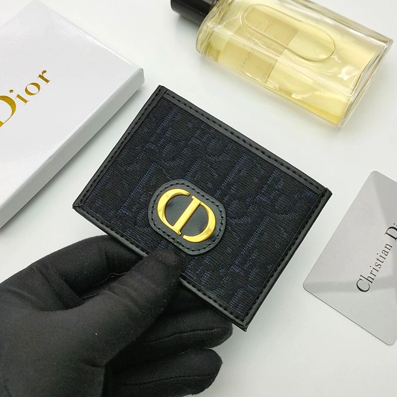 Dior 30 Montaigne Card Holder Oblique Motif Canvas Black GoodFit 6399
