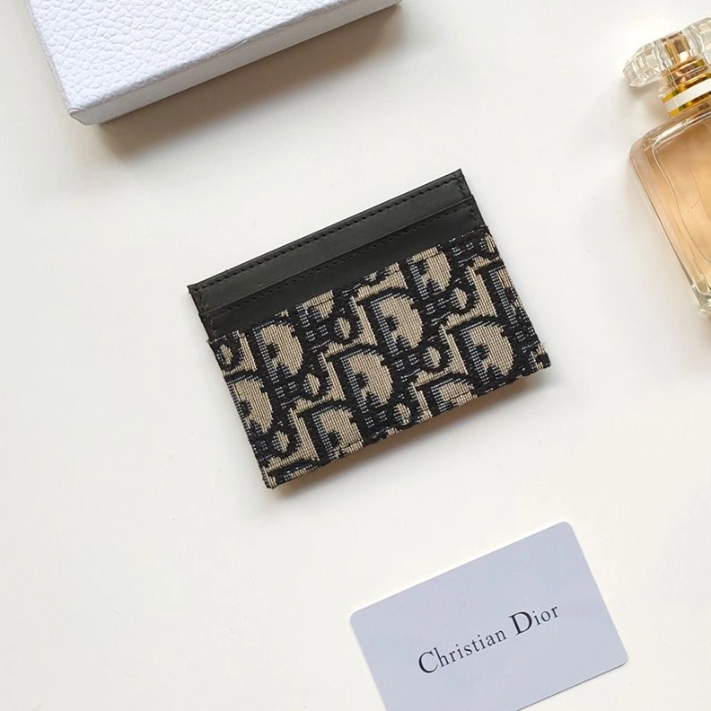 Dior 30 Montaigne Card Holder Oblique Motif Canvas With CD Icon Signature Blue UrbanStyle 6447