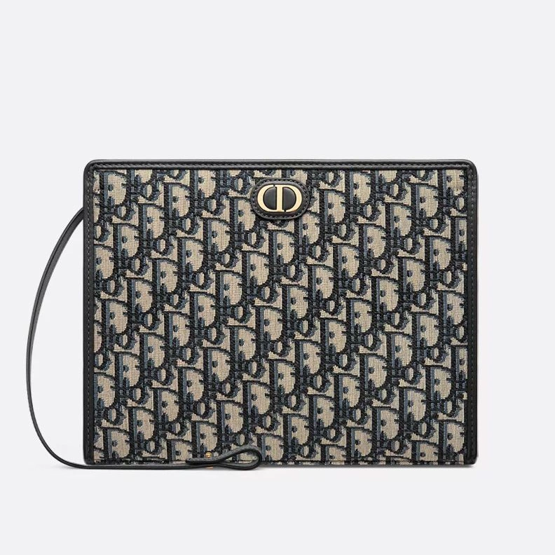 Dior 30 Montaigne Dea Pouch In Oblique Motif Canvas Blue SportInspired 1605