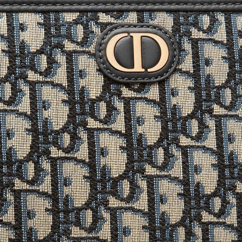 Dior 30 Montaigne Dea Pouch In Oblique Motif Canvas Blue SportInspired 1605
