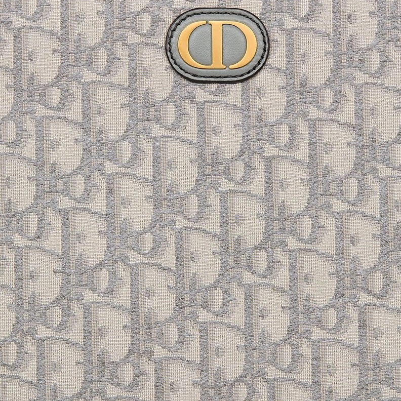 Dior 30 Montaigne Dea Pouch In Oblique Motif Canvas Grey StreetReady 467