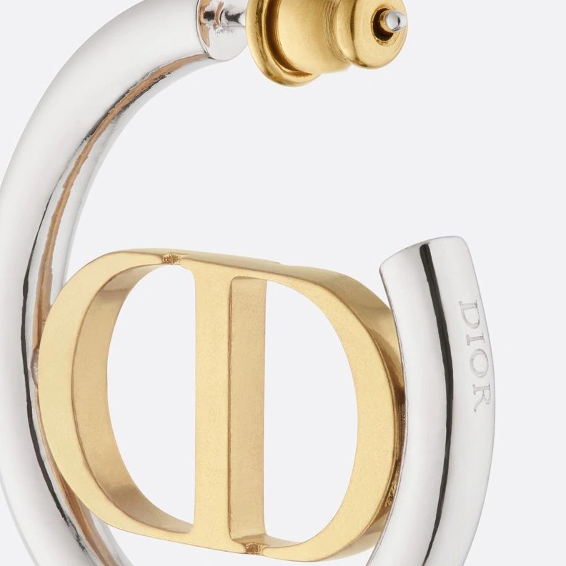 Dior 30 Montaigne Earrings Metal Gold Silver Trendy 8588