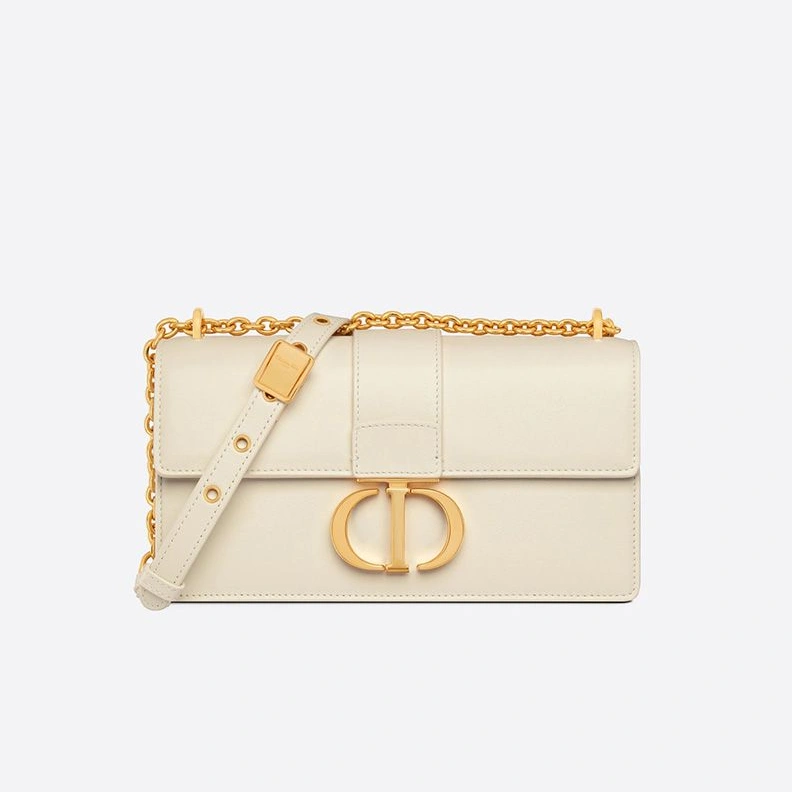Dior 30 Montaigne East-West Bag With Chain In Calfskin White GoodFit 6310