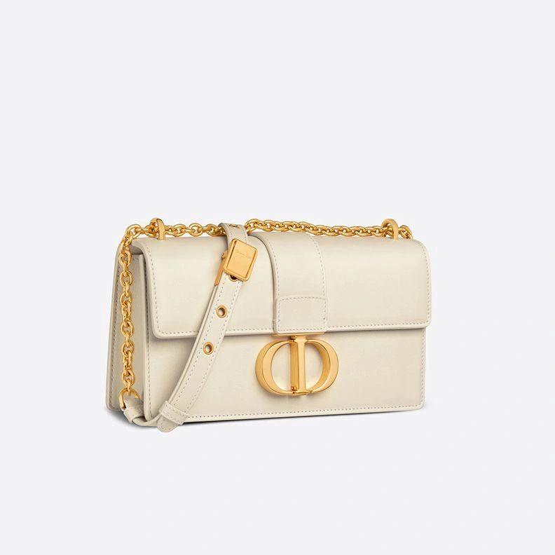 Dior 30 Montaigne East-West Bag With Chain In Calfskin White GoodFit 6310