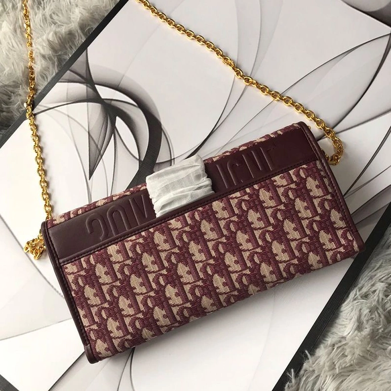 Dior 30 Montaigne Pouch Oblique Motif Canvas Burgundy GoAnywhere 1694