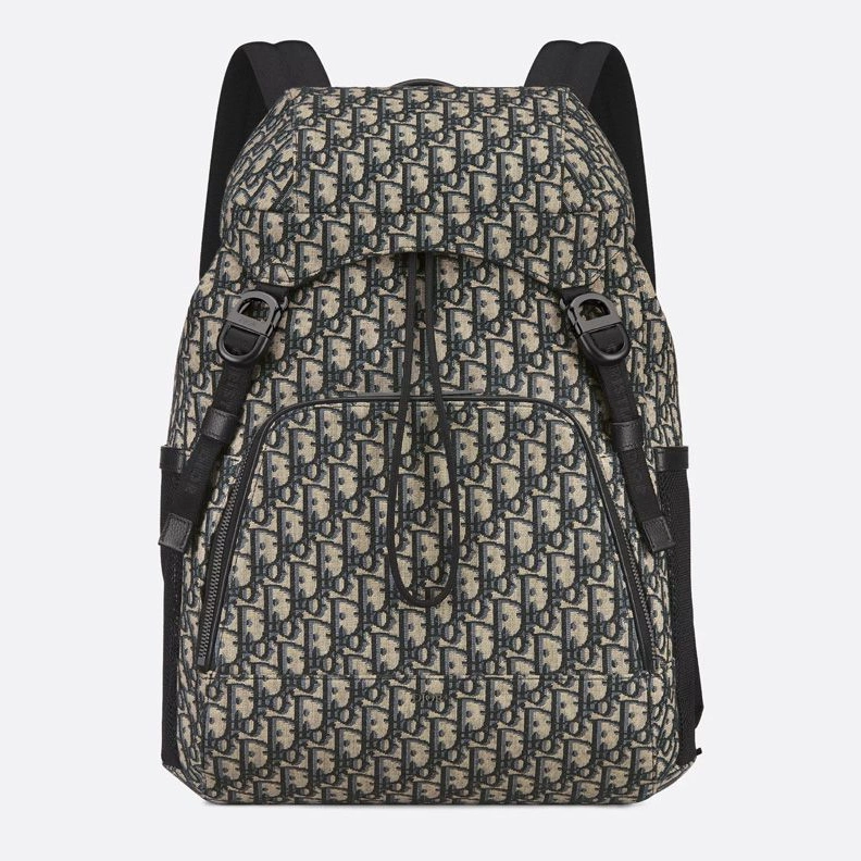 Dior 8 Flap Backpack In Oblique Motif Canvas Blue UrbanStyle 511