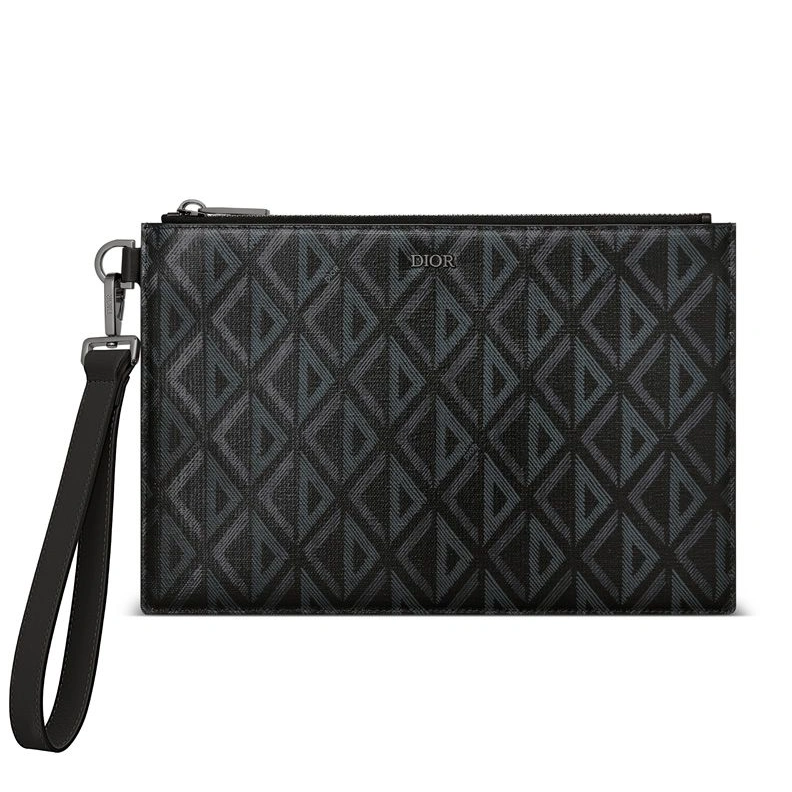 Dior A5 Pouch In CD Diamond Canvas Black SmartChoice 3515