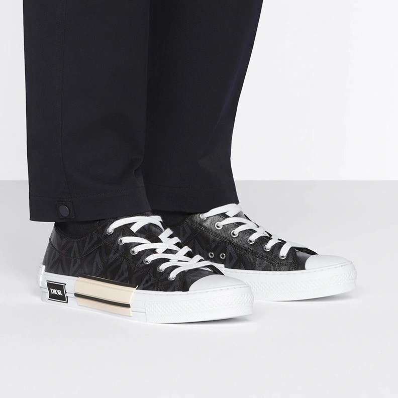 Dior B23 Sneakers Unisex CD Diamond Motif Canvas Black ModernLook 3944