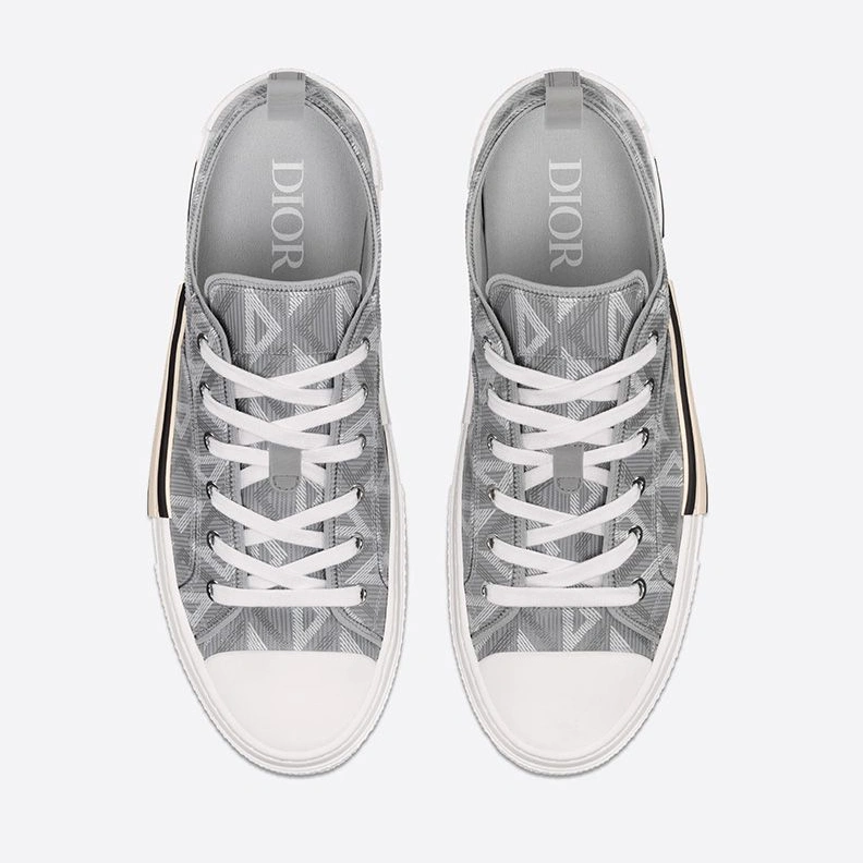 Dior B23 Sneakers Unisex CD Diamond Motif Canvas Grey GoAnywhere 4907