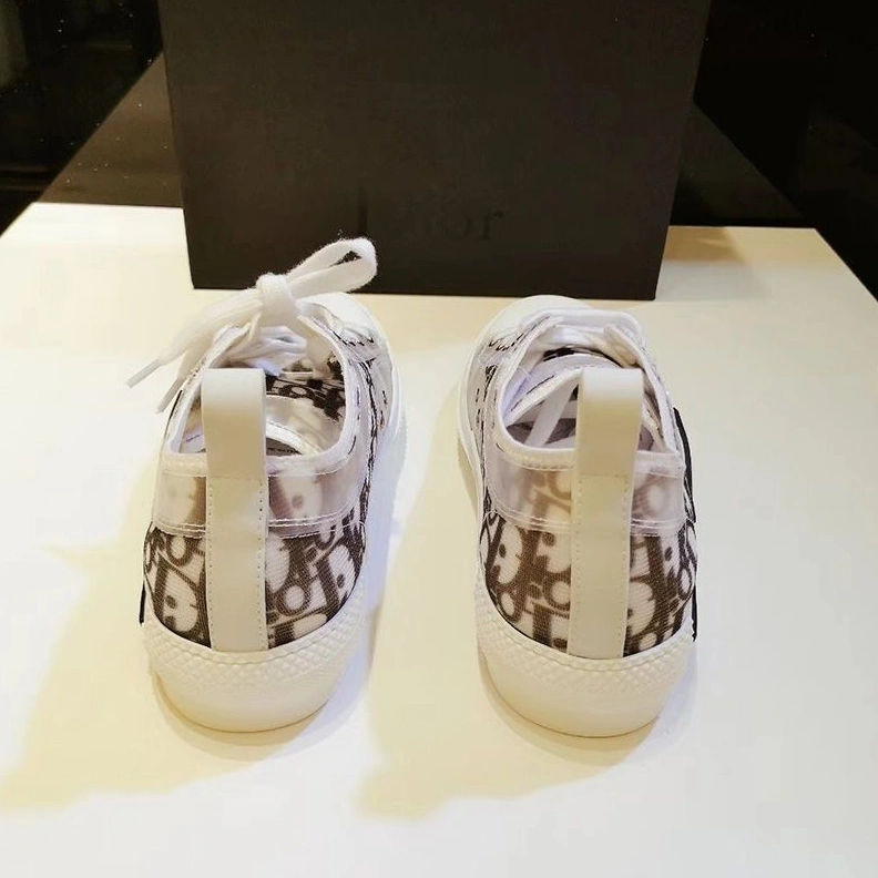 Dior B23 Sneakers Unisex Oblique Motif Canvas Khaki Popular 9616