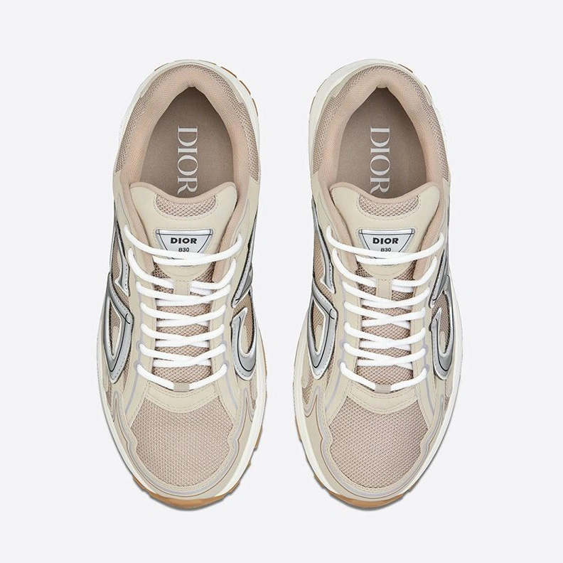 Dior B30 Sneakers Unisex Mesh and Technical Fabric Beige Affordable 9152