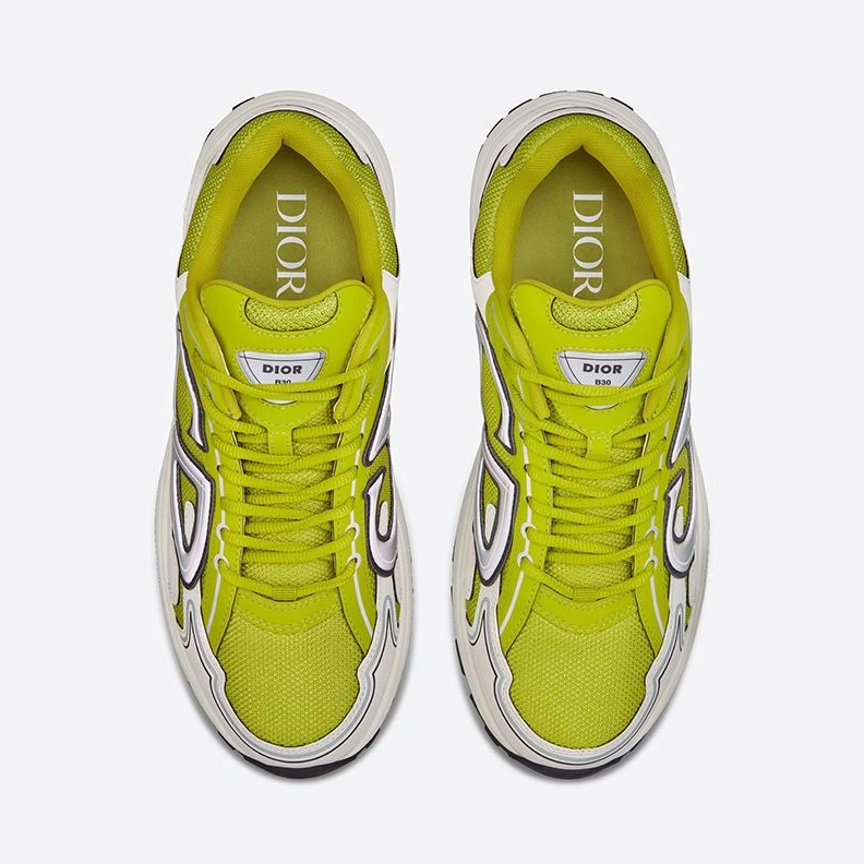 Dior B30 Sneakers Unisex Mesh and Technical Fabric Yellow Comfortable 1080