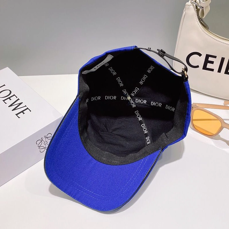 Dior Baseball Cap Christian Dior Atelier Motif Cotton Blue Fashionable 1982