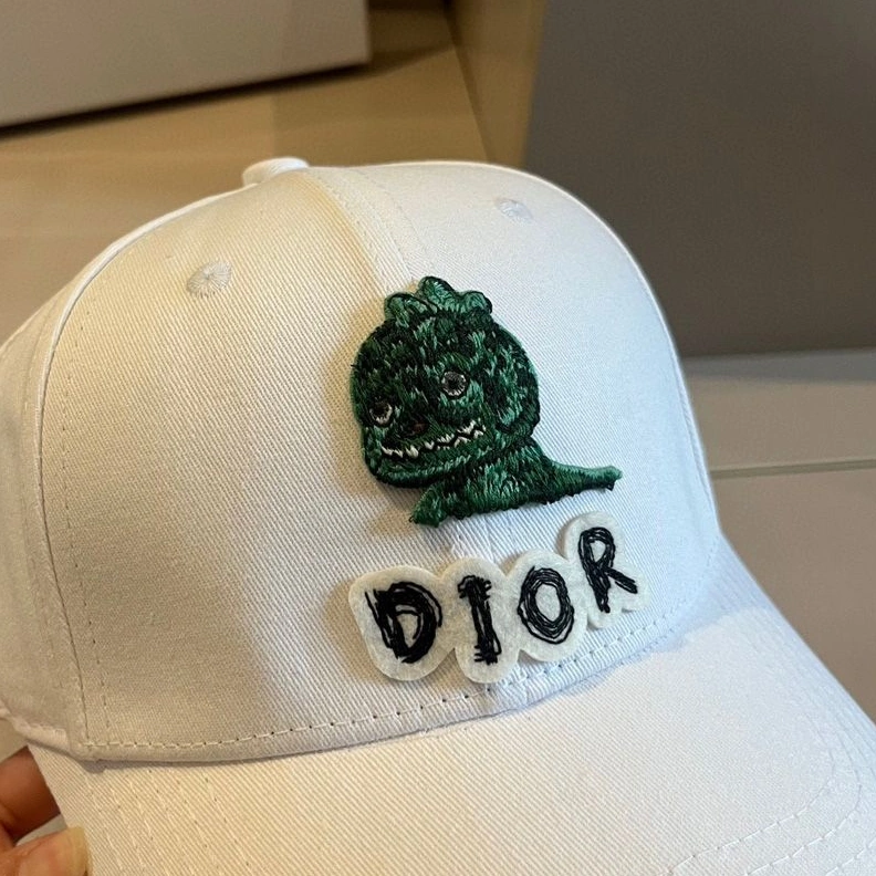 Dior Baseball Cap Dior & Otani Workshop Motif Cotton White ModernLook 3626