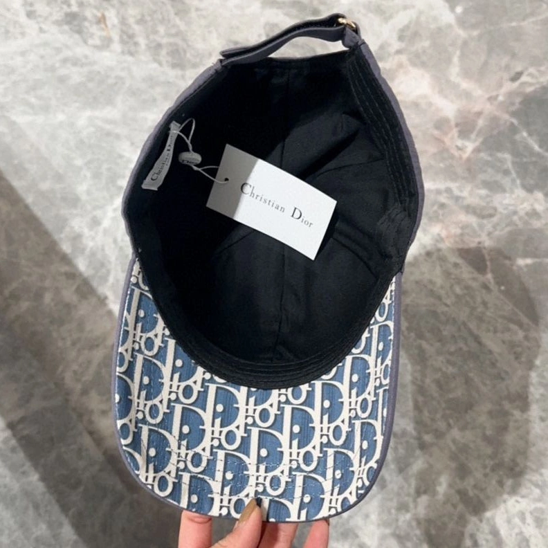 Dior Baseball Cap Dior Oblique Motif Cotton Grey HighQuality 9373