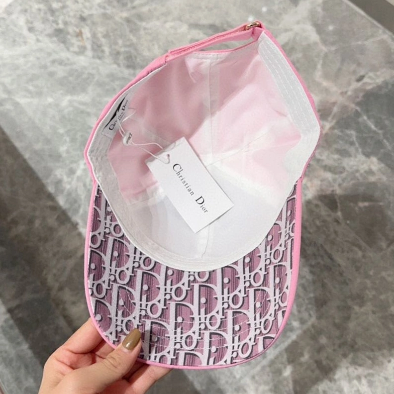 Dior Baseball Cap Dior Oblique Motif Cotton Pink GoodFit 8827