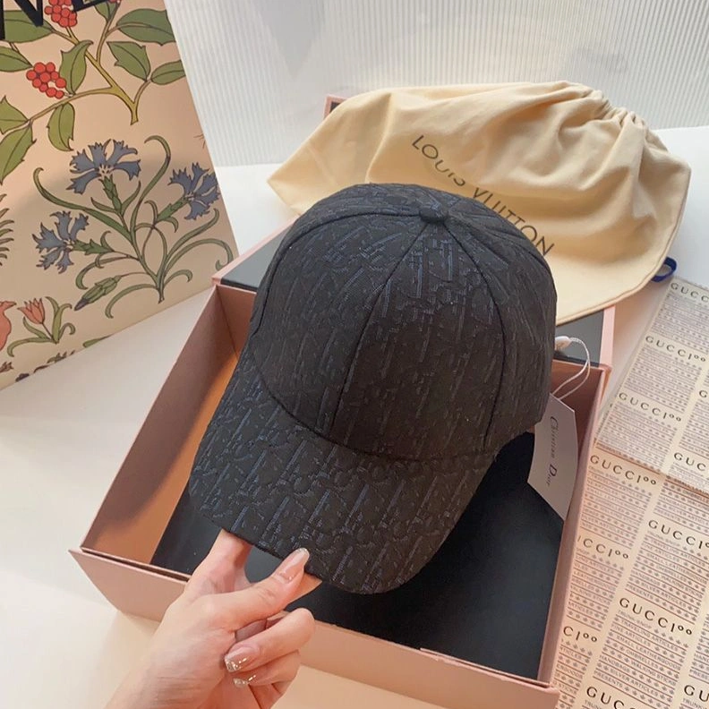 Dior Baseball Cap Oblique Motif Canvas Black HighQuality 7092