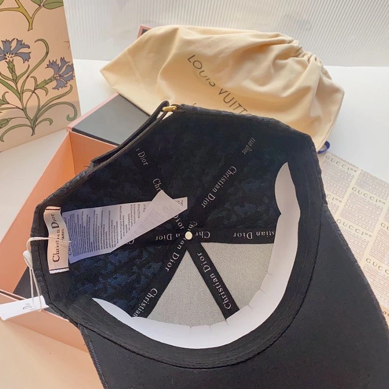 Dior Baseball Cap Oblique Motif Canvas Black HighQuality 7092