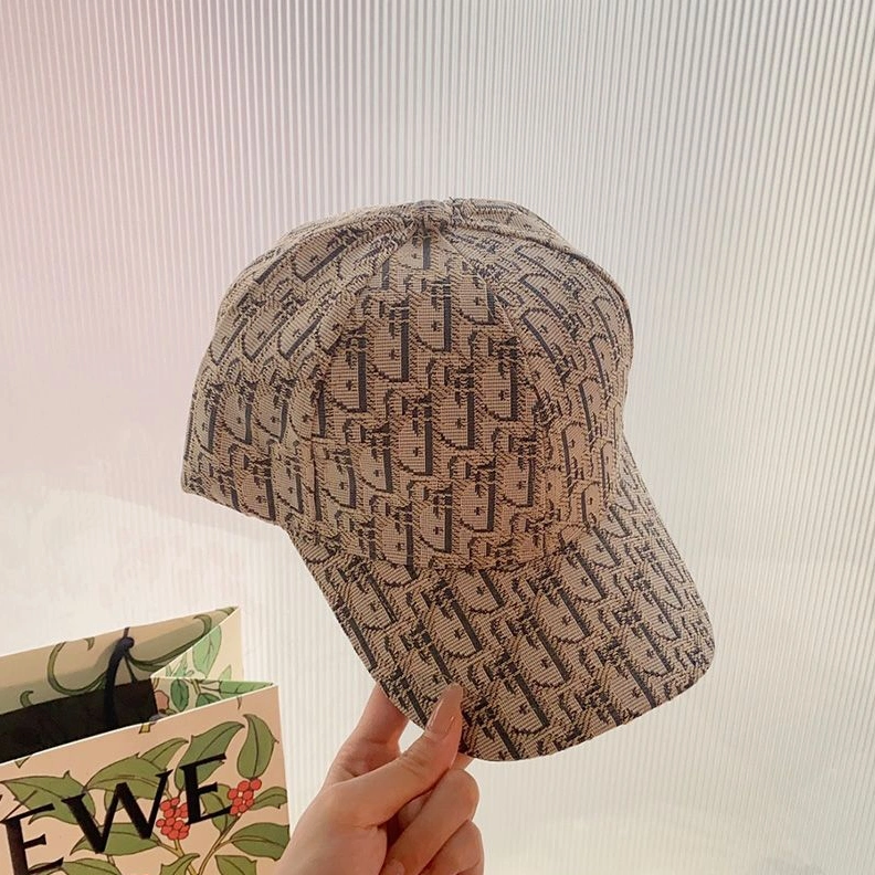 Dior Baseball Cap Oblique Motif Canvas Khaki Comfortable 6572