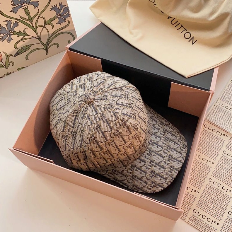 Dior Baseball Cap Oblique Motif Canvas Khaki Comfortable 6572