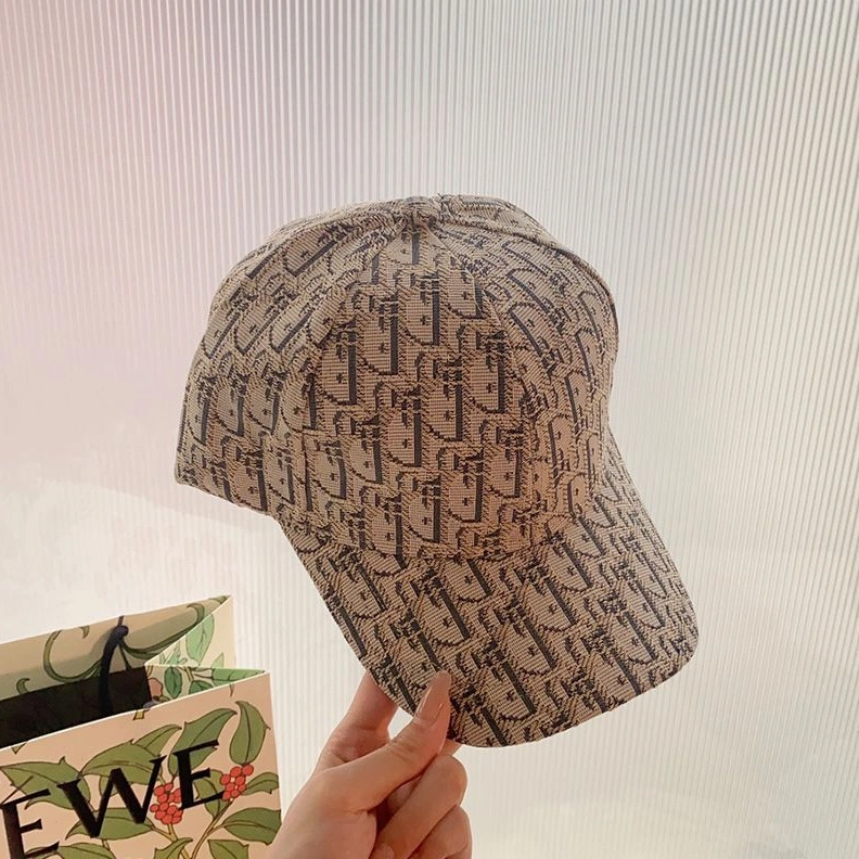 Dior Baseball Cap Oblique Motif Canvas Khaki EasyMatch 9074