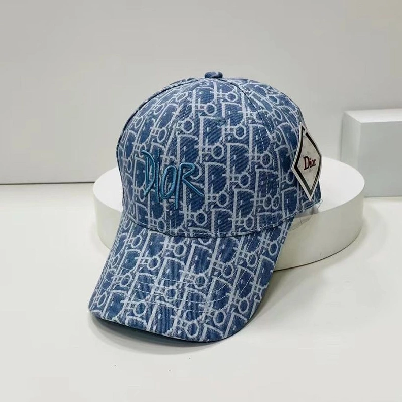 Dior Baseball Cap Shawn Logo Oblique Motif Canvas Blue SportInspired 1325