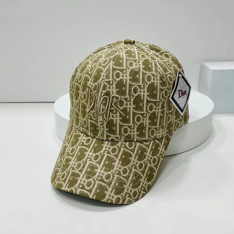 Dior Baseball Cap Shawn Logo Oblique Motif Canvas Green NewStyle 6993